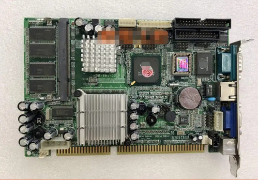 HSB-681-02 100%OK Original Embedded IPC Board ISA Slot Industrial motherboard Half-Size CPU Card PICMG1.0 Mainboard with CPU RAM