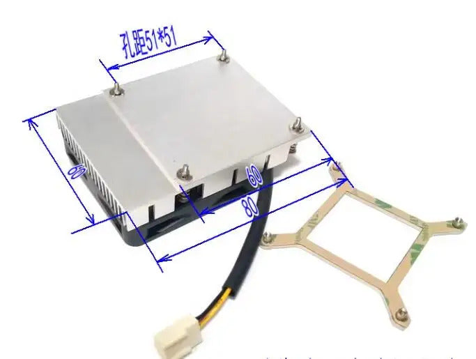 PGA946 PGA947 PGA988 PGA989 mobile i3 i5 i7 CPU cooler FAN thickness 23mm hole spacing 51mm 1U Box