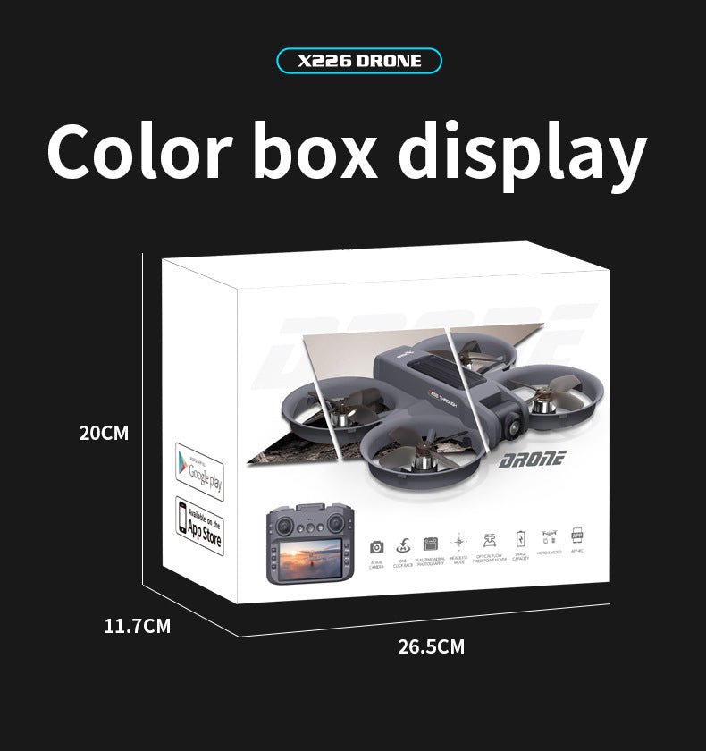 Cross-Border X226Drone flying with screen VR No Need for Phone Drone Aerial Photography HD Professional Optical Flow Brushless
