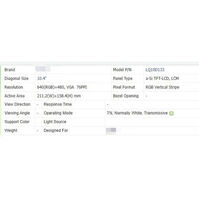 Lq10d133 new original brand 10.4 inch LCD screen