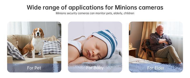 2MP Smart WiFi Pan-Tilt Security Camera with Human Detection, 2-Way Audio, IR Night Vision, IP64, Cloud/TF Storage, White