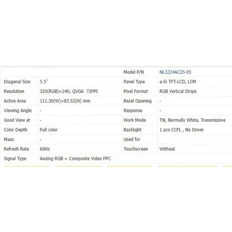 Nl3224ac35-05 new original brand 5.5 inch LCD screen