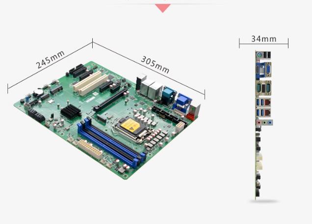 Материнская плата H570 ATX SBC 10/11th Core i3/i5/i7/i9 LGA1200 Desktop CPU IPC Industrial Mainboard с 6*COM 2*LAN DDR4 LPT VGA