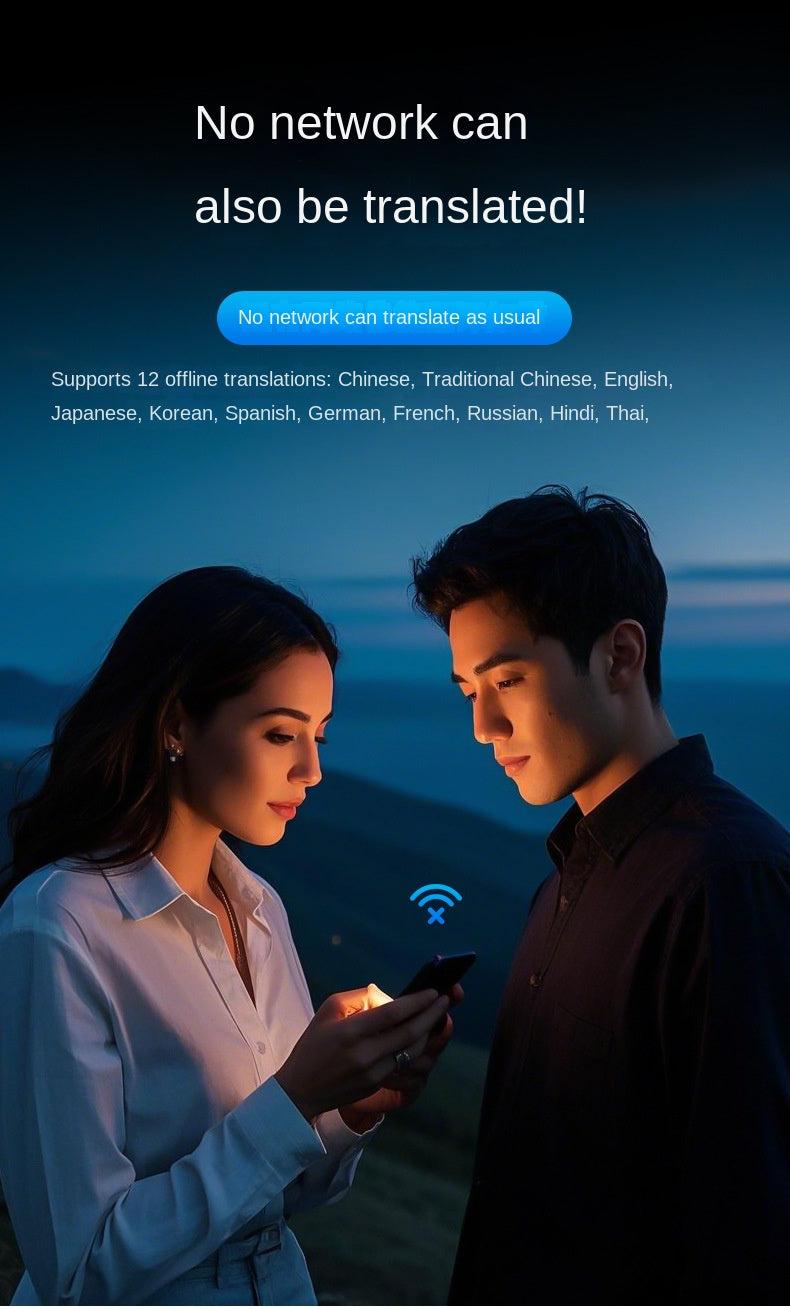 Black Technology Ai Large Model T1 Translator Ultra-thin Card Magnetic One-click Translation Global Video Inter-Translation