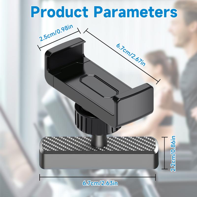 Portable Gym Magnetic Phone Holder with Magnet Base Attach to Metal Surface, 360° Adjustable Gym Phone Holder Magnet Mount for All Smartphones