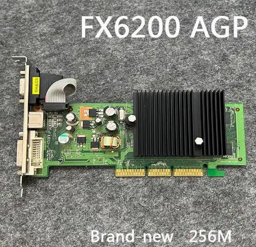 FX6200 AGP Graphic card DDR2 256M 512M Compatible 4X 8X AGP Graphics card New AGP Video Card with CRT DVI S-Video