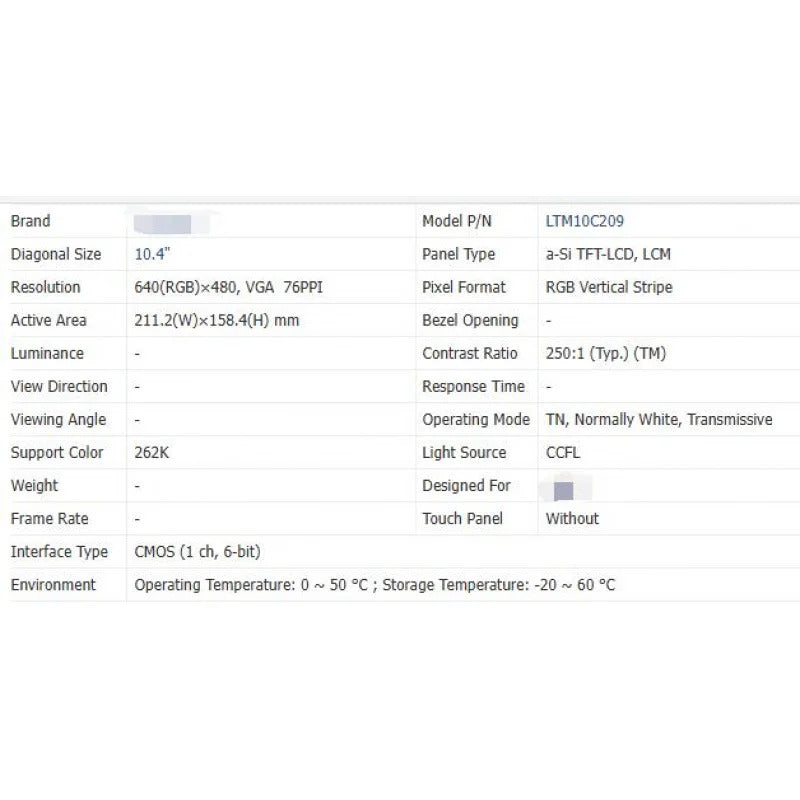 Ltp10c209 brand new original 10.4 inch LCD screen
