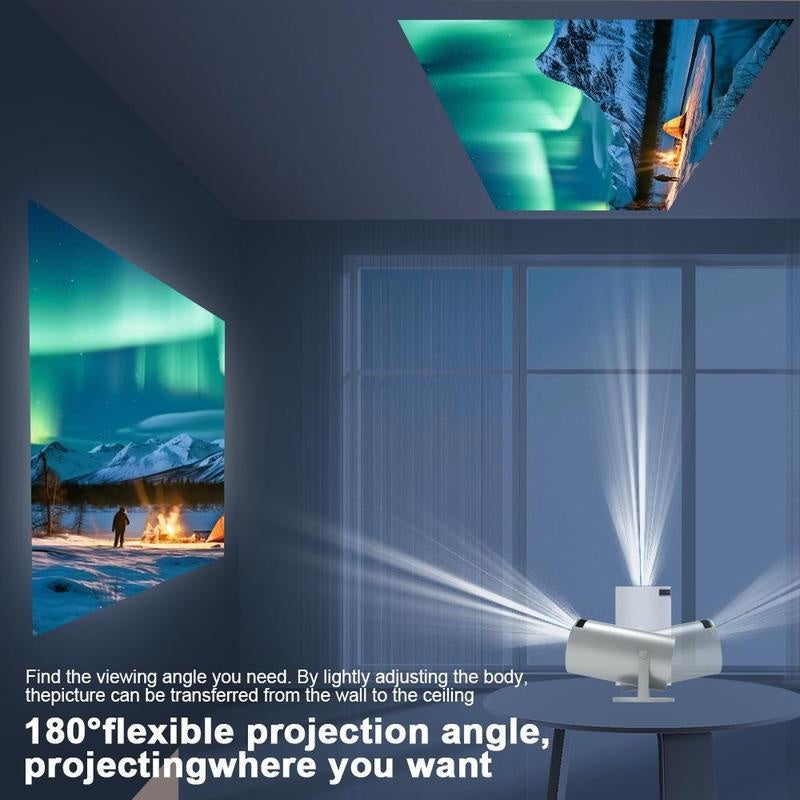 GLOBAL PICK Magcubic Portable Projector HY300 Pro, Android 11 Dual Wifi6 260ANSI Allwinner H713 BT5.0 1080P 1280*720P Projector, Multifunctional Projector for Home Cinema, Outdoor