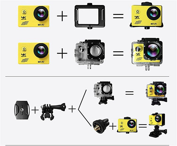 Cross-Border4K Sports Camera wifi High Definition Outdoor Shooting Action camera Customizable from the source factory