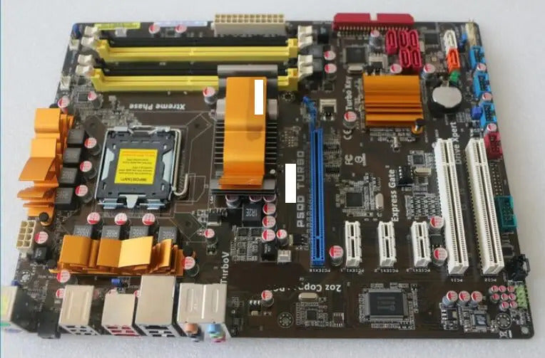 P5QD 100% OK Original IPC motherboard TURBO DDR2 LGA775 2*PCI P45 support Q8400