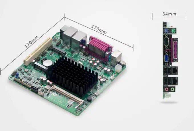 D2550 D2700 Mini-ITX Motherboard New ATOM Intel CPU IPC SBC Embedded Mainboard with 6*COM 2*LAN LPT PS/2 For POS DC power