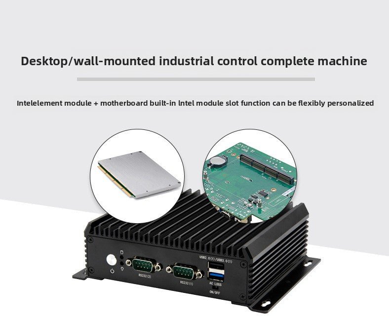 ADSYNCTEK  C2120E-C2 Dual Network 2 Serial Port Fanless Industrial Control Machine Wifi6 Wall-Mounted 8 Generation Mini Industrial Control Host