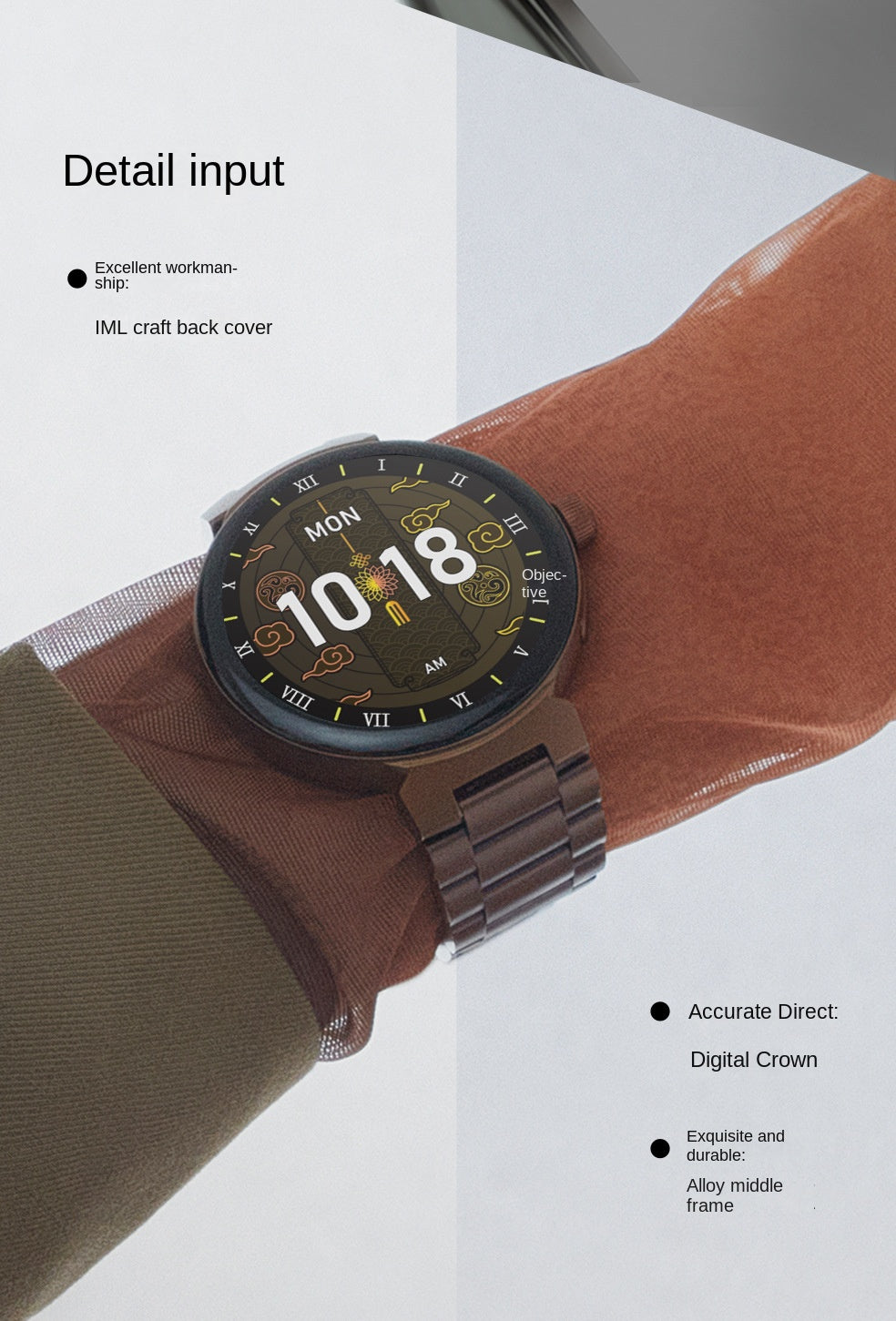 Smartwatch Dial to Answer Calls Calorie Tracking Heart Rate Blood Oxygen Monitoring Bluetooth Smart Watch V2
