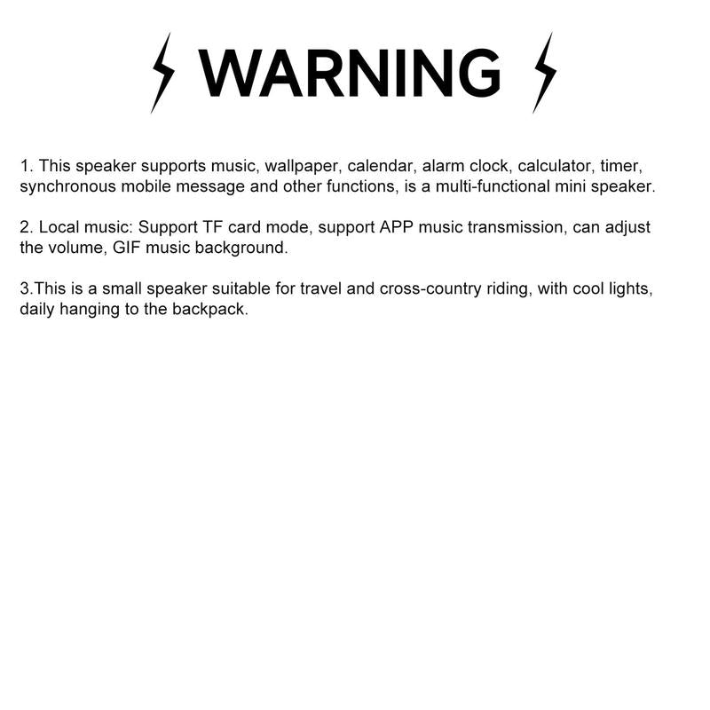 GAMINJA Wireless Speakers, Portable Mini Multi-function Wireless Music Player, Rechargeable Stereo Radio Speaker with Cool Light for Home Office