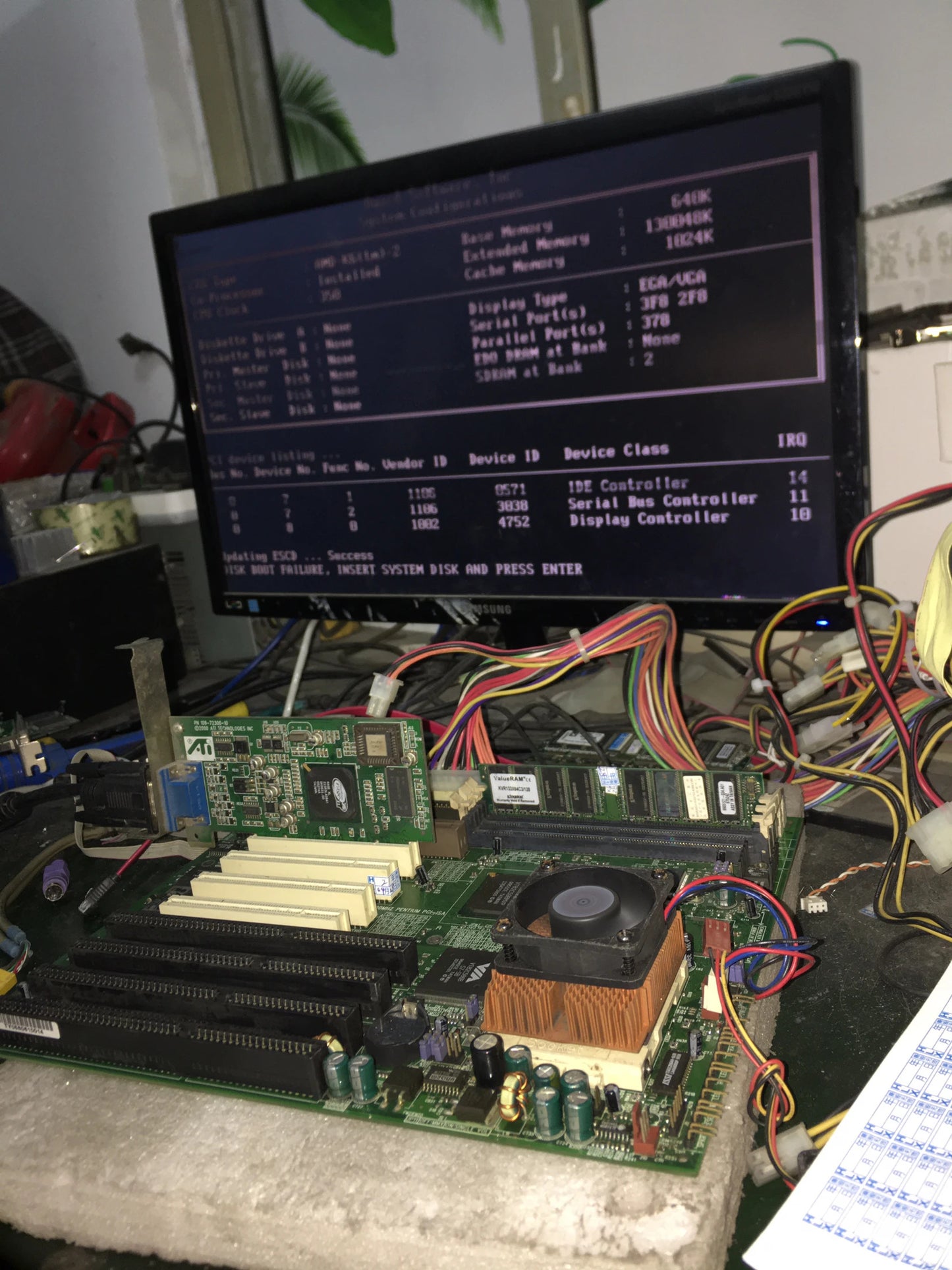 S1590S-100MHZ PENTIUM PCI-ISA 100% OK Original IPC motherboard 586 ISA Mainboard With CPU RAM Industrial Board
