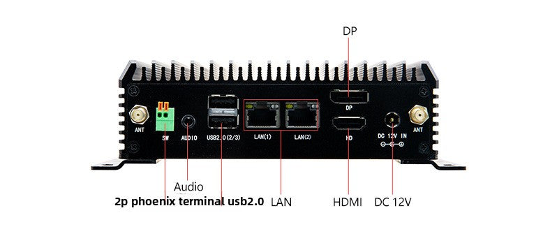 ADSYNCTEK  C2120E-C2 Dual Network 2 Serial Port Fanless Industrial Control Machine Wifi6 Wall-Mounted 8 Generation Mini Industrial Control Host