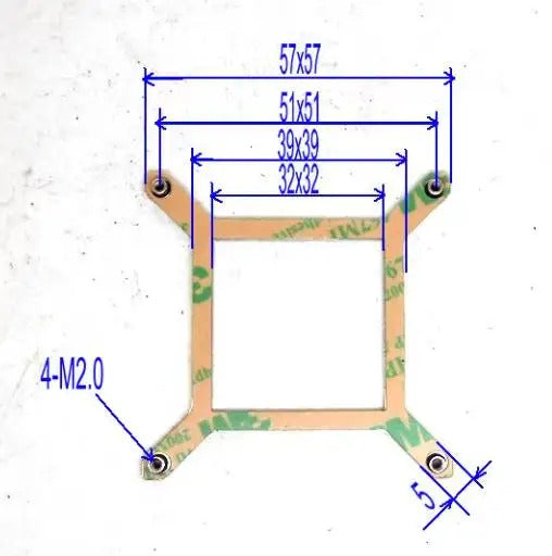 PGA946 PGA947 PGA988 PGA989 mobile i3 i5 i7 CPU cooler FAN thickness 23mm hole spacing 51mm 1U Box