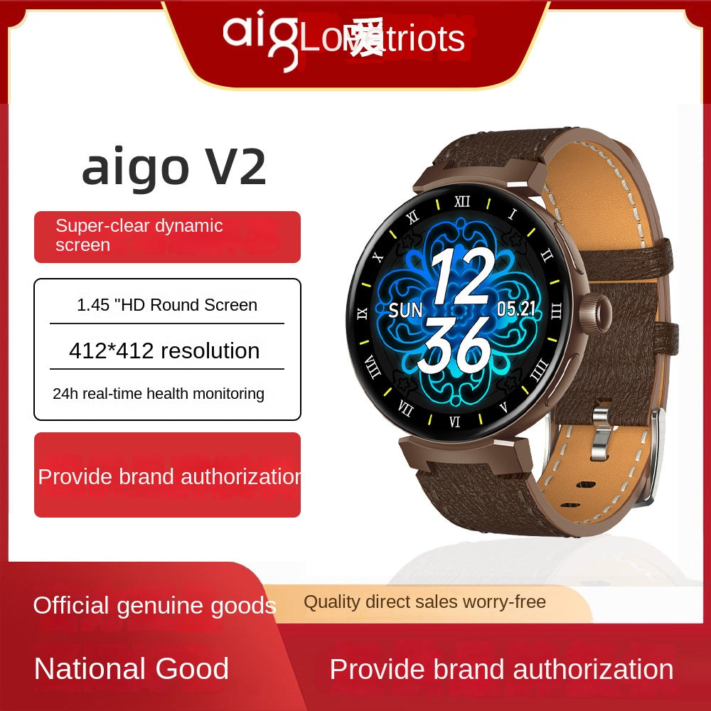 Smartwatch Dial to Answer Calls Calorie Tracking Heart Rate Blood Oxygen Monitoring Bluetooth Smart Watch V2