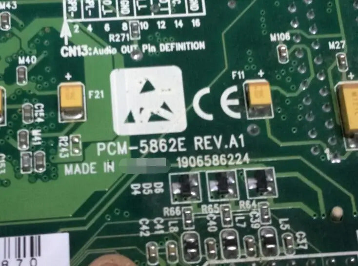 PCM-5862 Rev.A1 100% OK Original Motherboard Fanless PCM-5862E Industrial Mainboard PC/104 SBC PCI Slot PC104 with CPU RAM