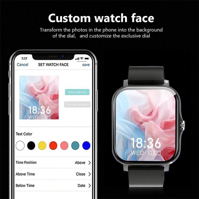 1.83 Inch HD Screen Multifunctional Smartwatch, 1 Count Fashionable Wireless Calling & Message Notification Electronic Watch, Music Player, USB Rechargeable Fitness Tracker for Android & iOS, , Smart Watches