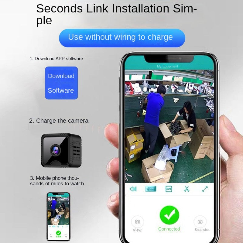 HD Small Square Camera Wireless Remote Network Intelligent Monitoring Camera Home Security WiFi Video Recorder