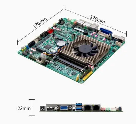 i7-1255U Mini-ITX Motherboard 12th 10Core Intel CPU IPC SBC Embedded Ultra-thin Mainboard with 6COM i226 DC12V DDR4 8USB EDP VGA
