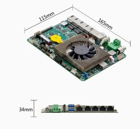 i5-8260U 4 inch Motherboard 4" SBC IPC Mainboard industrial with Quad Core DC-9~36V 2-COM 5xGbE POE LAN LVDS