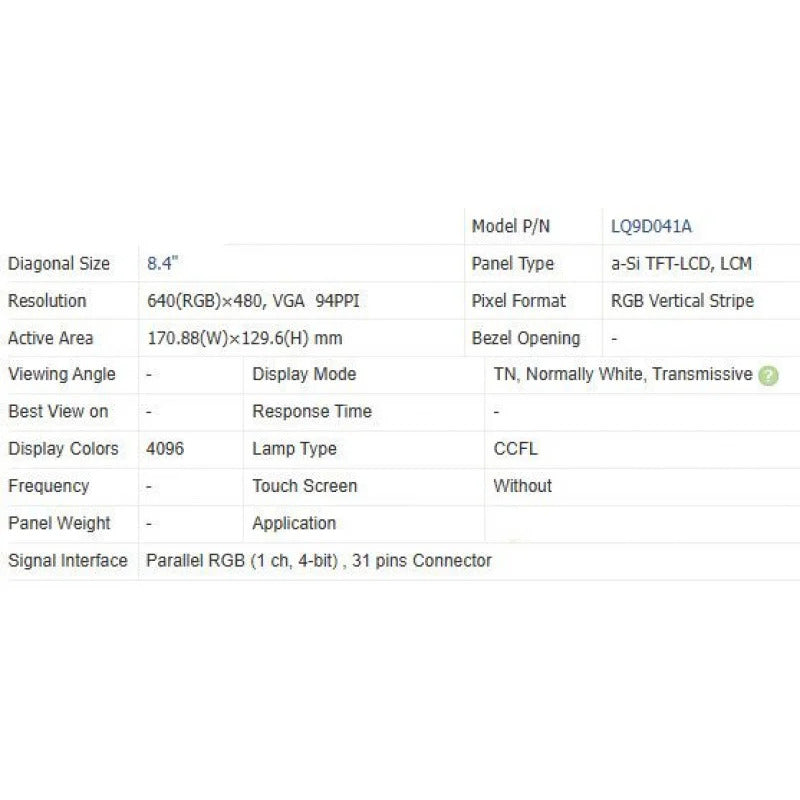 Lq9d041a new original brand 8.4 inch LCD screen