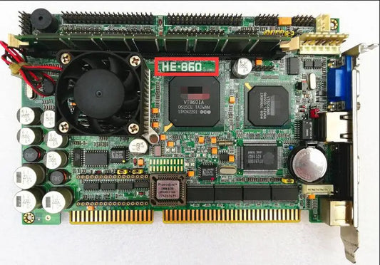 HE-860S  100% OK Original Embedded IPC Mainboard  ISA Bus Industrial motherboard Half-Size CPU Card PICMG1.0 SBC with CPU RAM