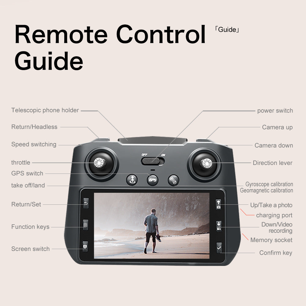 Cross-Border XT808Drone remote control with screen brushless motor HD aerial photography GPS Intelligent Positioning Remote Control Drone