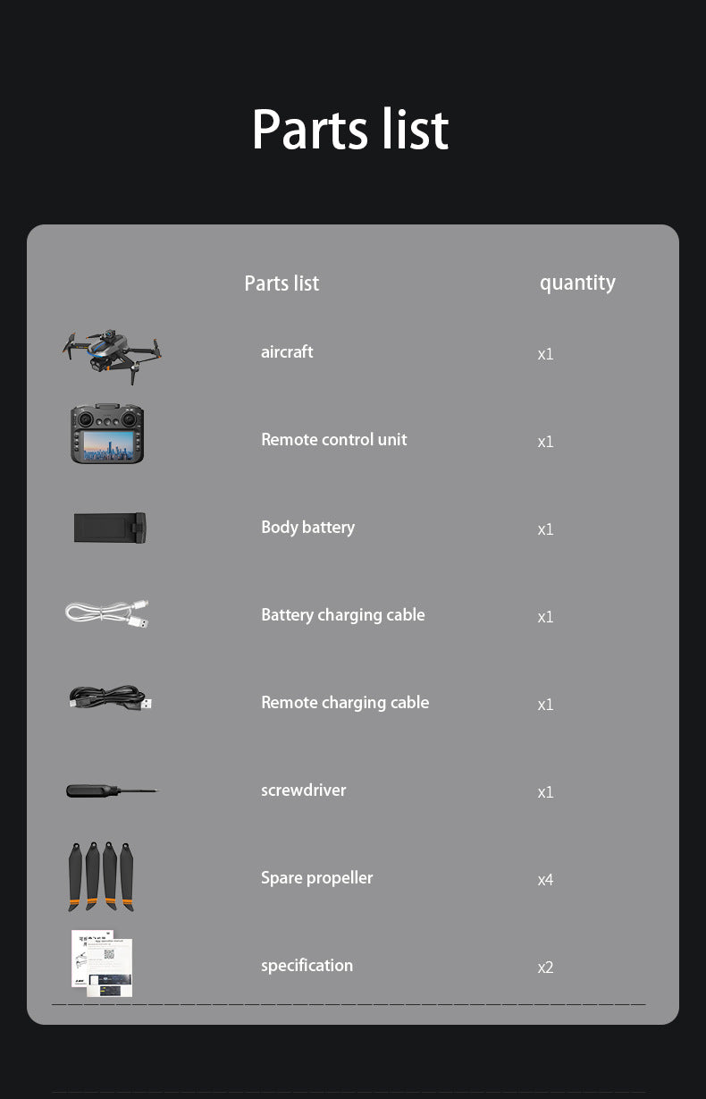 AE8EVO Screen-controlled Brushless Drone HD Aerial Photography GPS Return Folding Intelligent Obstacle Avoidance Screen Display Remote Control Airplane