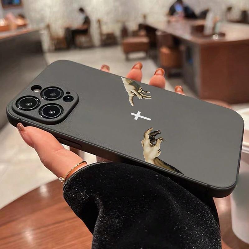 Creative Cross Pattern Phone Case, Anti-drop Shockproof Phone Protective Cover, Phone Accessories Compatible with iPhone 11 12 13 14 15 16 Pro Max