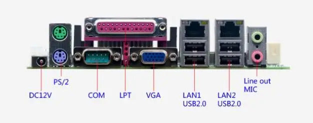 D2550 D2700 Mini-ITX Motherboard New ATOM Intel CPU IPC SBC Embedded Mainboard with 6*COM 2*LAN LPT PS/2 For POS DC power