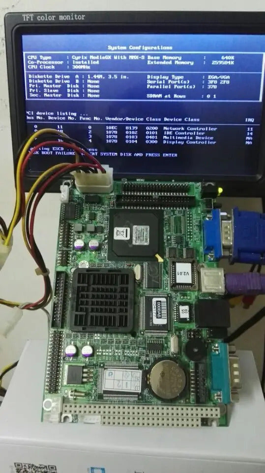 PCM-5820 REV.B2 100% OK Original 3.5 Motherboard PCM 5820 IPC Industrial Mainboard PC/104 ISA SBC Fanless NS Geode with CPU RAM