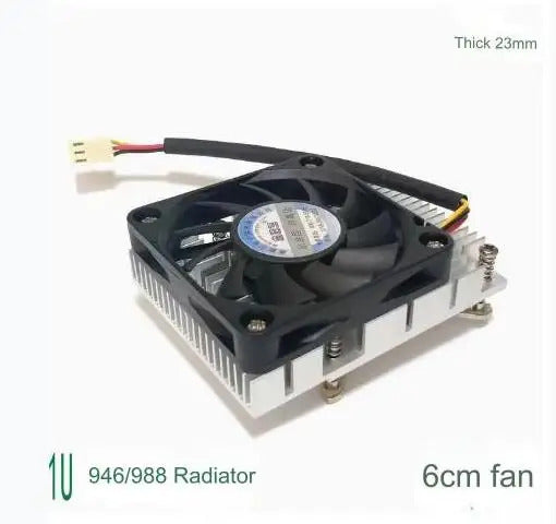PGA946 PGA947 PGA988 PGA989 mobile i3 i5 i7 CPU cooler FAN thickness 23mm hole spacing 51mm 1U Box