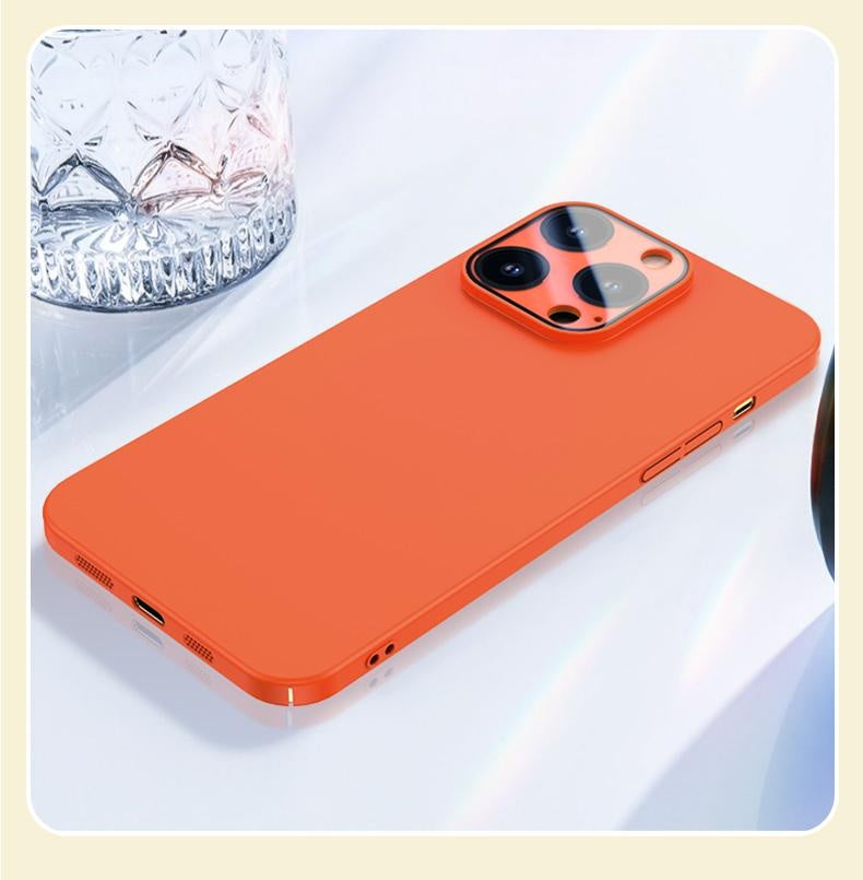 Compatible with iPhone 15 14 13 12 PRO MAX Integrated Lens Protector Glass Matte Phone Case Apple 14 Ultra-thin 13 Hard Protective Cover