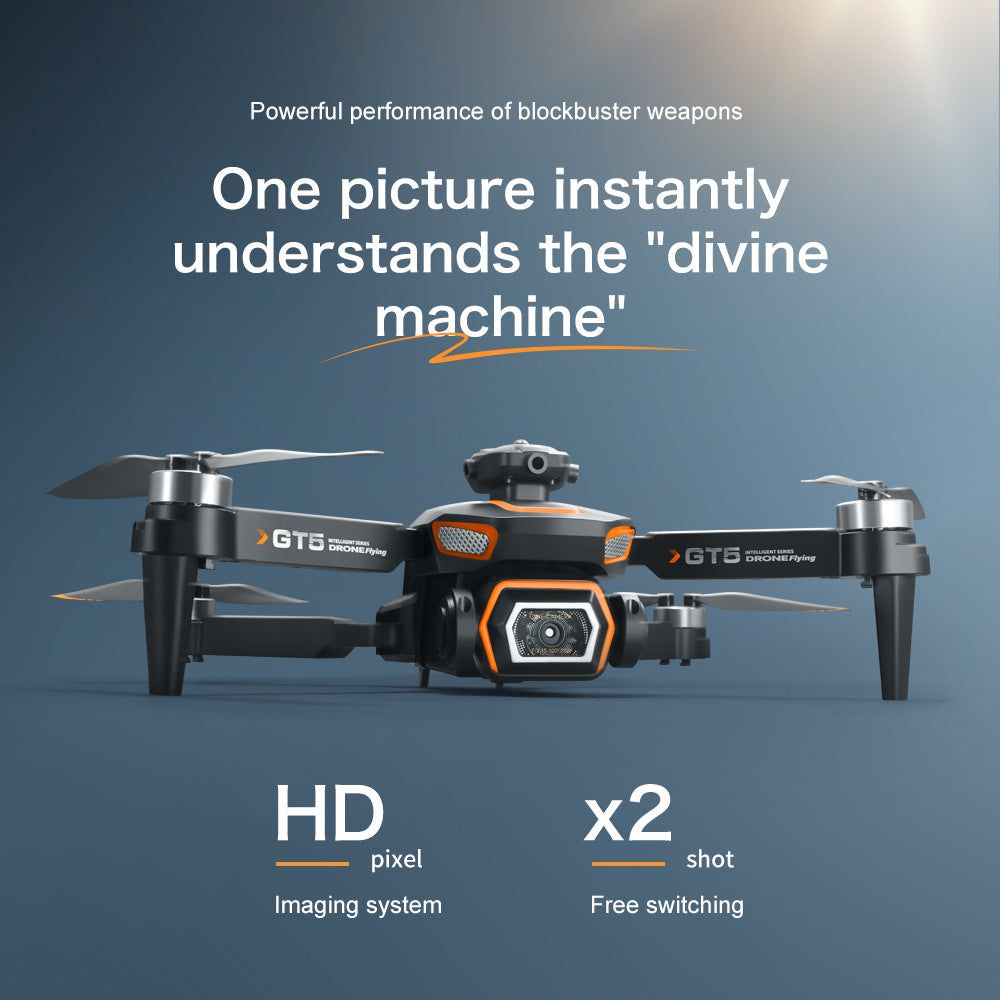 Cross-Border GT5Drone HD Aerial Photography Electric Lens Quadcopter Obstacle Avoidance Brushless Remote Control Aircraft Drone