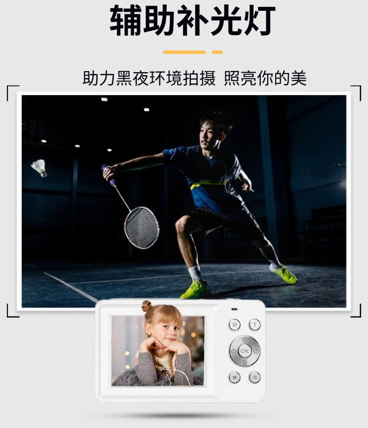 Cross-Border4K Hd4800W Digital Camera Student Party Girl Gift Portable Dual Screen Camera Children's Camera