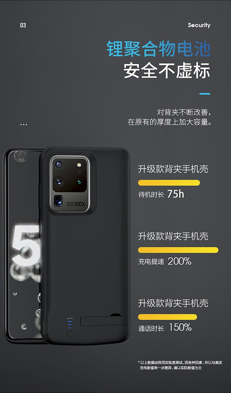 Applicable to Samsung S23/S24/S25ultra Back Clip Battery Power Bank plus Fully Soft Silicone Wireless Charger