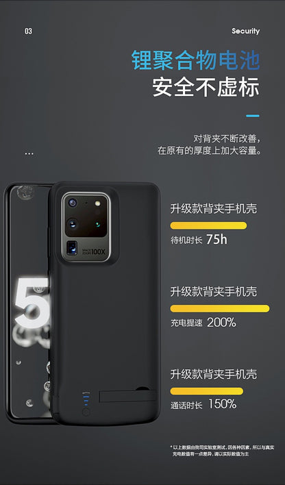 Applicable to Samsung S23/S24/S25ultra Back Clip Battery Power Bank plus Fully Soft Silicone Wireless Charger