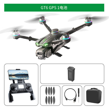 Cross-Border GT6Brushless Drone Intelligent Obstacle Avoidance Optical Flow GPS Return Remote Control Airplane5G Transmission Quadcopter