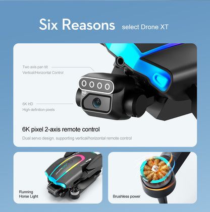 XT105Drone Obstacle Avoidance Dual Servo Aerial Photography Quadcopter Brushless Motor Remote Control Aircraft Drone Cross-Border