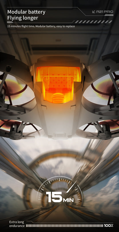 Cross-Border A21Drone Brushless Motor Mecha Style Aircraft Optical Flow Positioning Aerial Photography Full Protection Remote Control Airplane