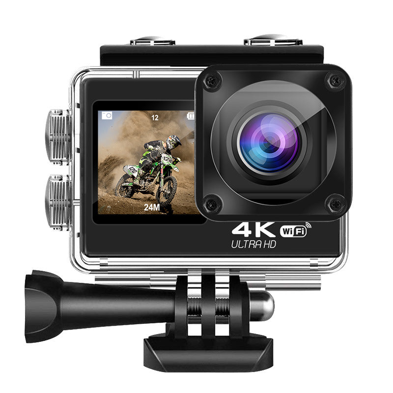 Cross-border action camera anti-shake touch dual screen wifi Outdoor shooting ski riding head-mounted camera factory