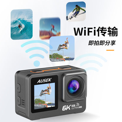 Cross-border new arrival6k Sports Camera Anti-Shake Wireless Shooting Outdoor Cycling Diving Fishing Sports Camera Factory