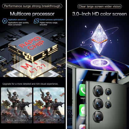 3 Inch Ultra-thin Smart Phone, Android 9.0 2GB RAM 16GB ROM Unlocked Smartphone with 5MP Camera, GPS Bluetooth-compatible 4 Core Smart Cellphone with Phone Case, Cell Phone Gifts for Mom, Android Phone