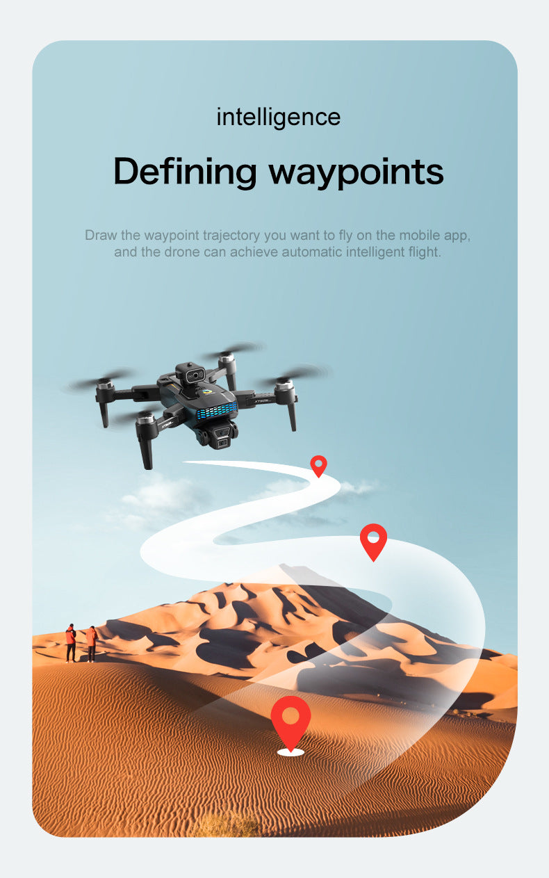 Cross-Border XT505Uav GPS Positioning Brushless Motor HD Dual Camera Aerial Photography Obstacle Avoidance Remote Control Aircraft Drone