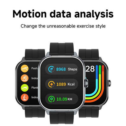 SIMSONLAB 2.01 Inch Smart Watch with Silicone Case, Fashionable Wearable Device for Men & Women, Support BT Calling and NFC Function, Multi-sport Modes Fitness Tracker