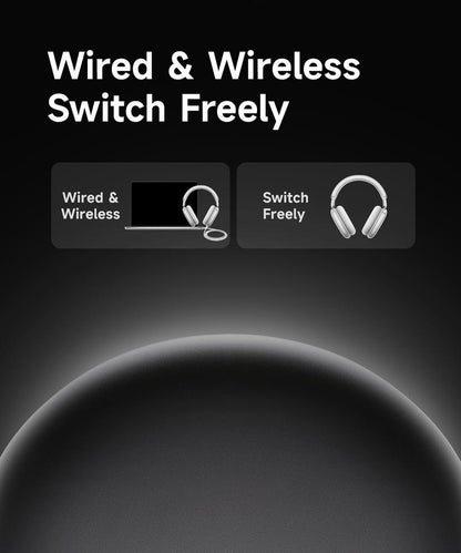 Picun F8 Pro Wireless Headphones - 52dB Noise Cancellation, 5 Smart ENC Mics, Detachable Fabric Ear Cushions, 140 Hour Long Battery Life,  Premium Audio Seamless Dual Device Connection for All-Day Use and Boosted Productivity Bluetooth