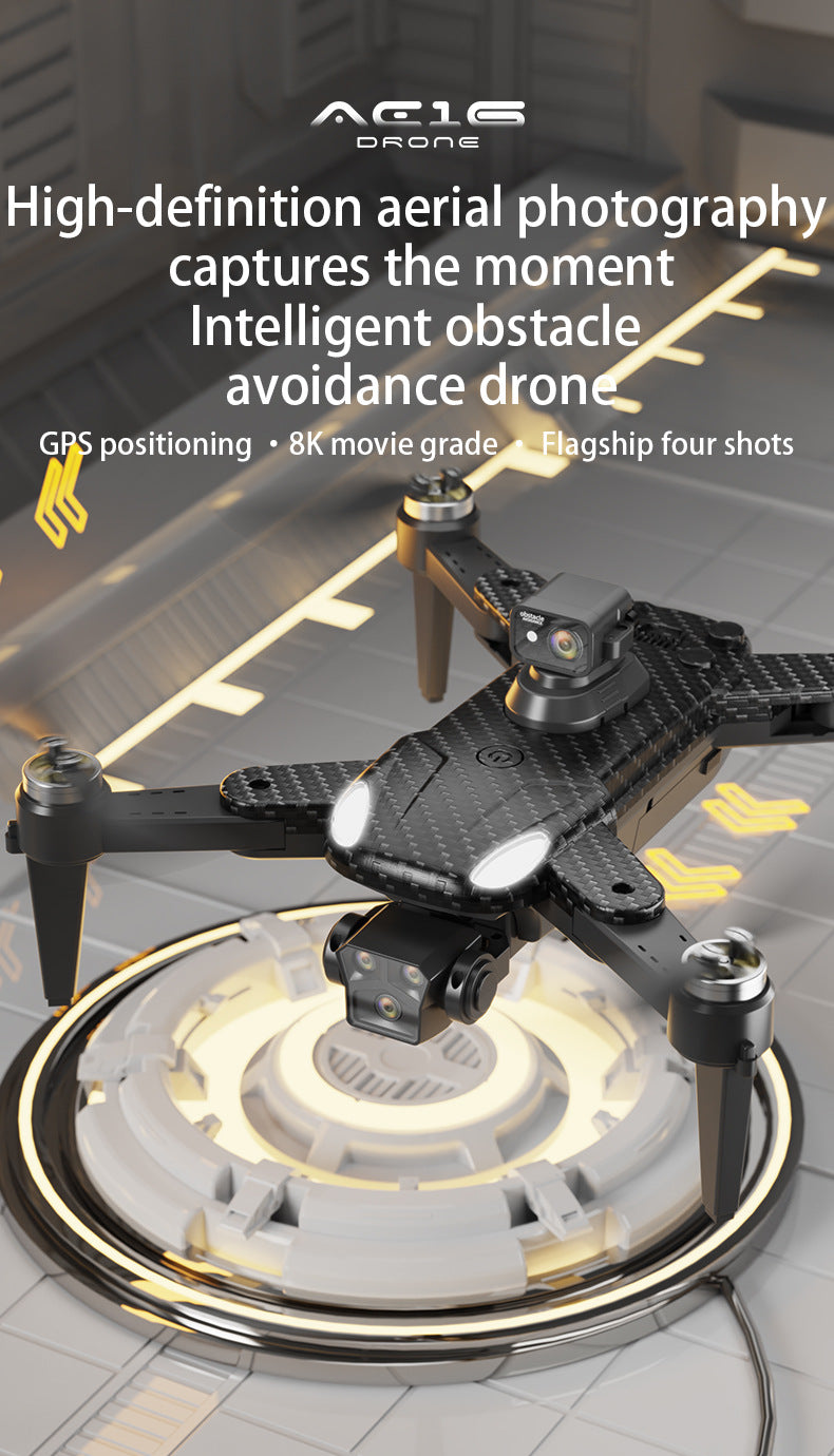 Cross-Border AE16Drone Laser Obstacle Avoidance Drone GPS Satellite Positioning Four Lens Brushless Quadcopter
